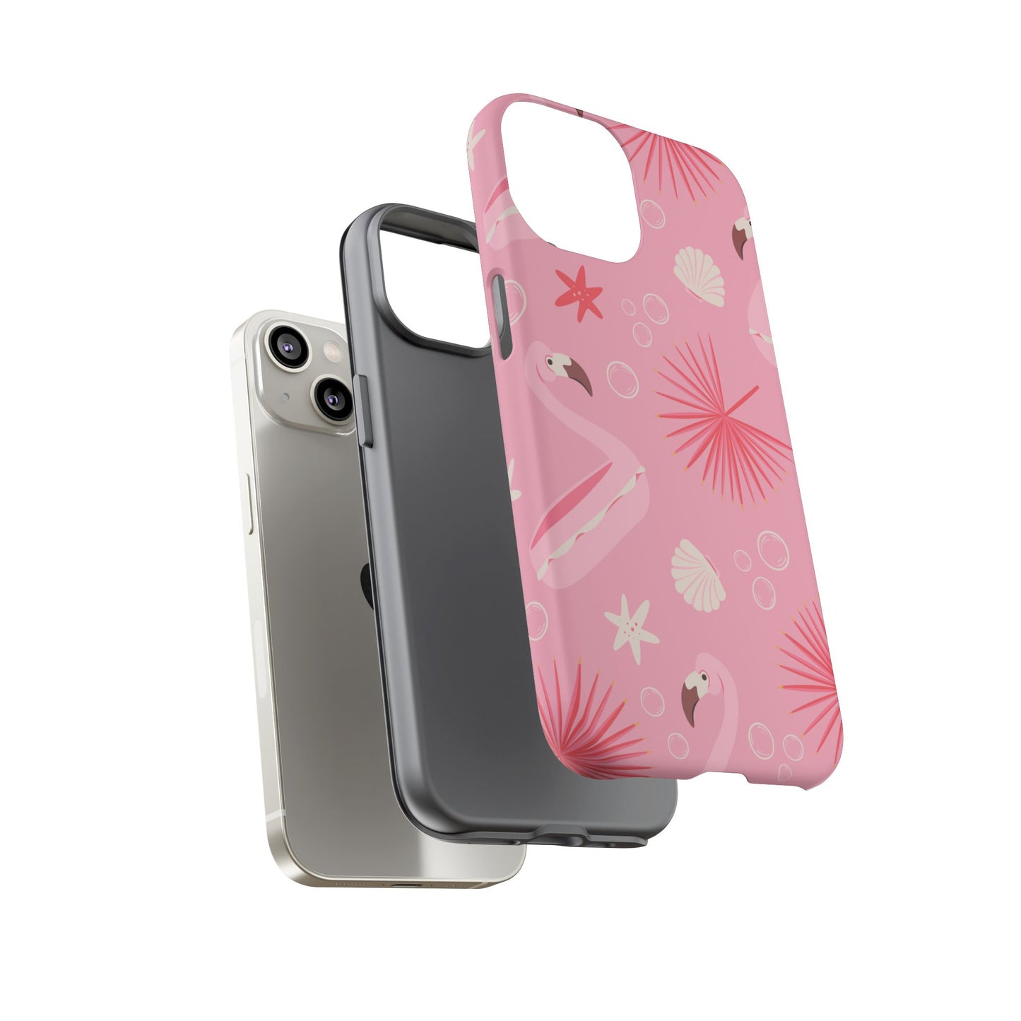 Tough Cases: Tropical Flamingo Phone Case for Summer Vibes