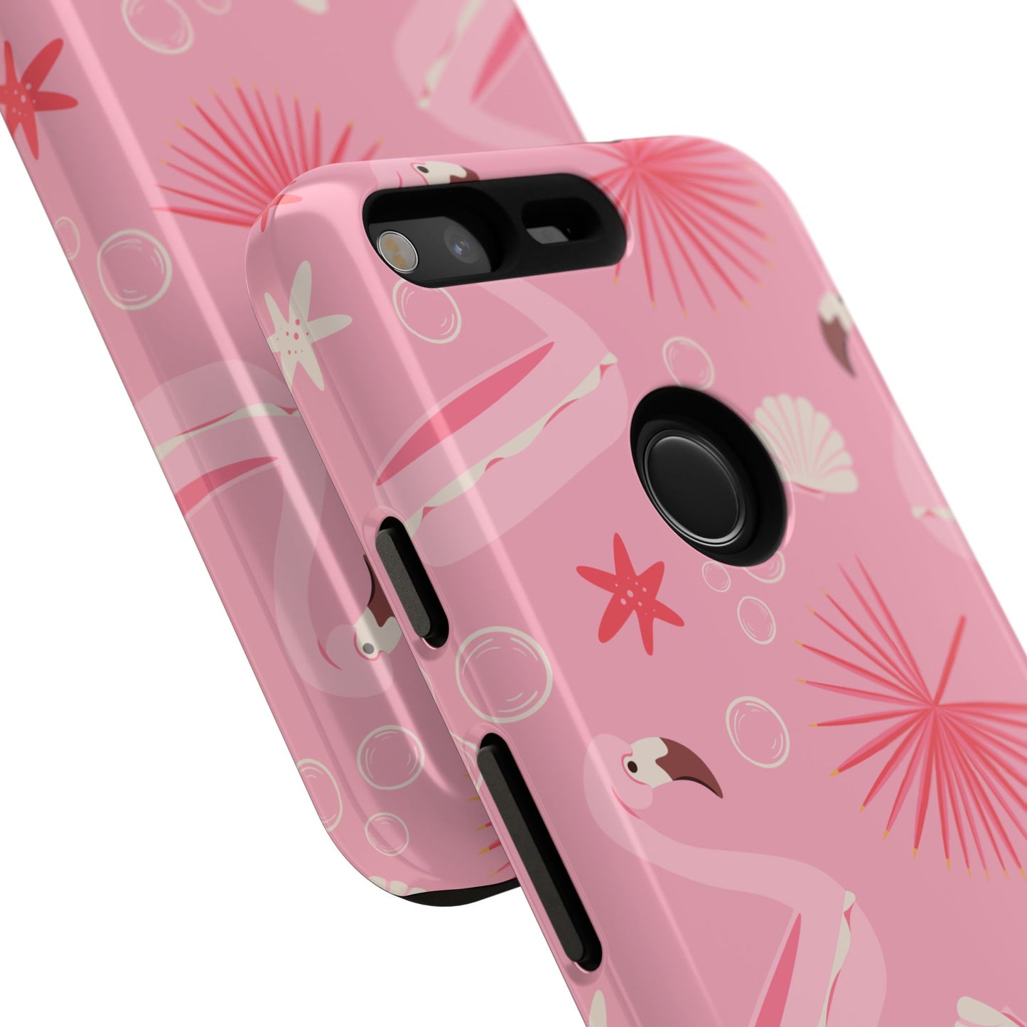 Tough Cases: Tropical Flamingo Phone Case for Summer Vibes