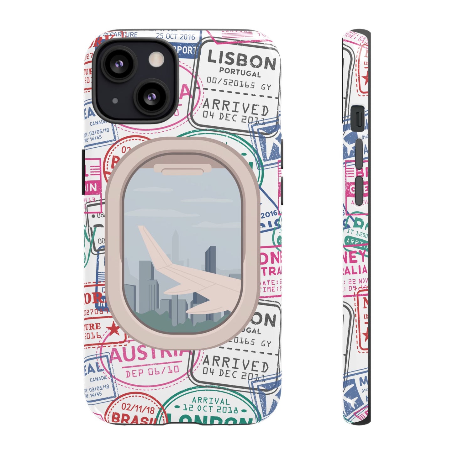 Travel-Themed Phone Case with Airplane Design