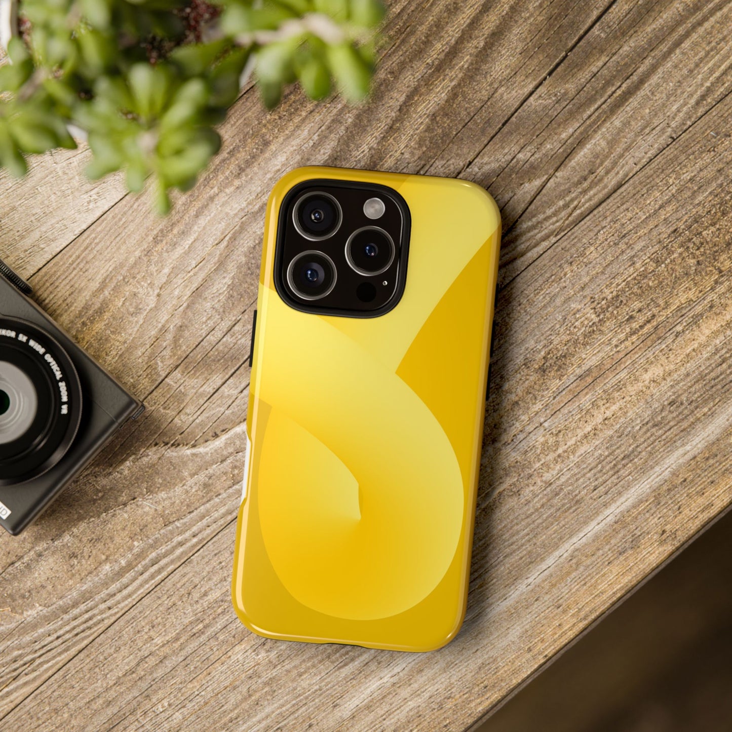 Stylish Tough Phone Case - Modern Yellow Design for Ultimate Protection