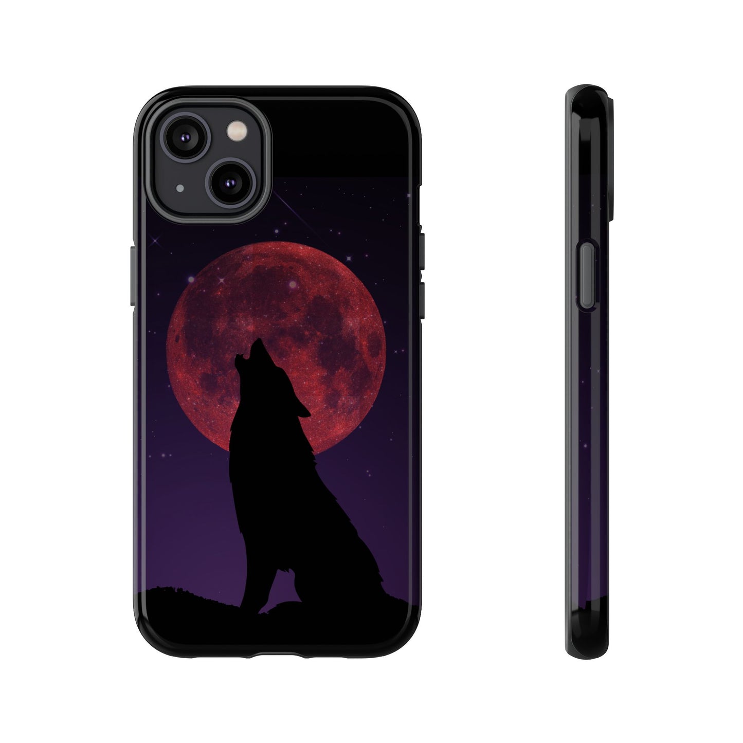 Wolf Howling at Blood Moon Phone Case - Tough & Stylish Protector