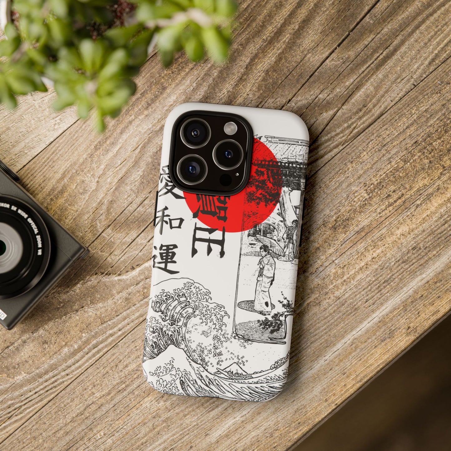 Japanese Zen Art Phone Case - Tough Cases with Wave Design