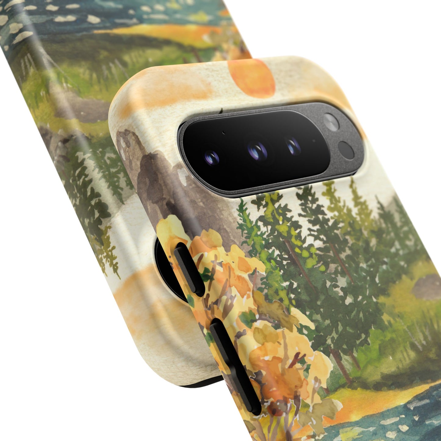 Artistic Phone Case with Ducks and Nature Scene