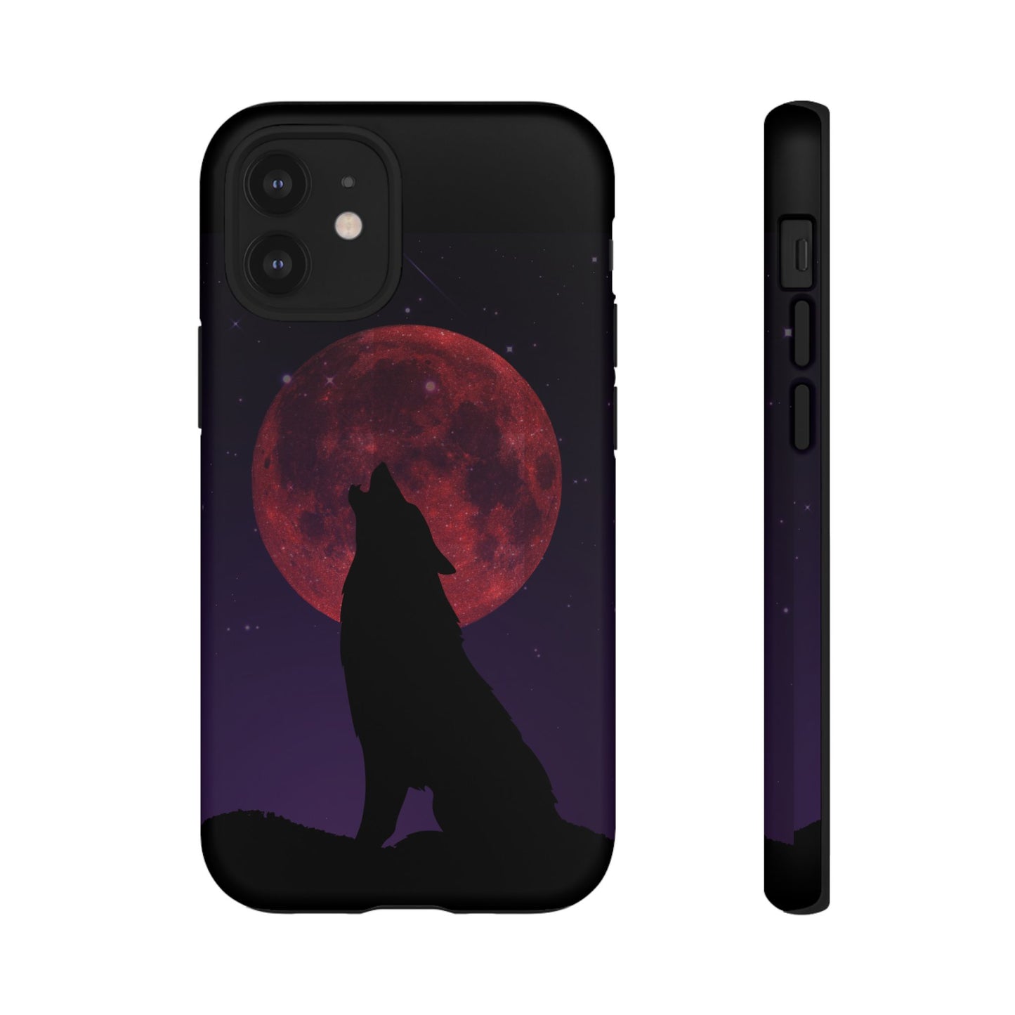 Wolf Howling at Blood Moon Phone Case - Tough & Stylish Protector