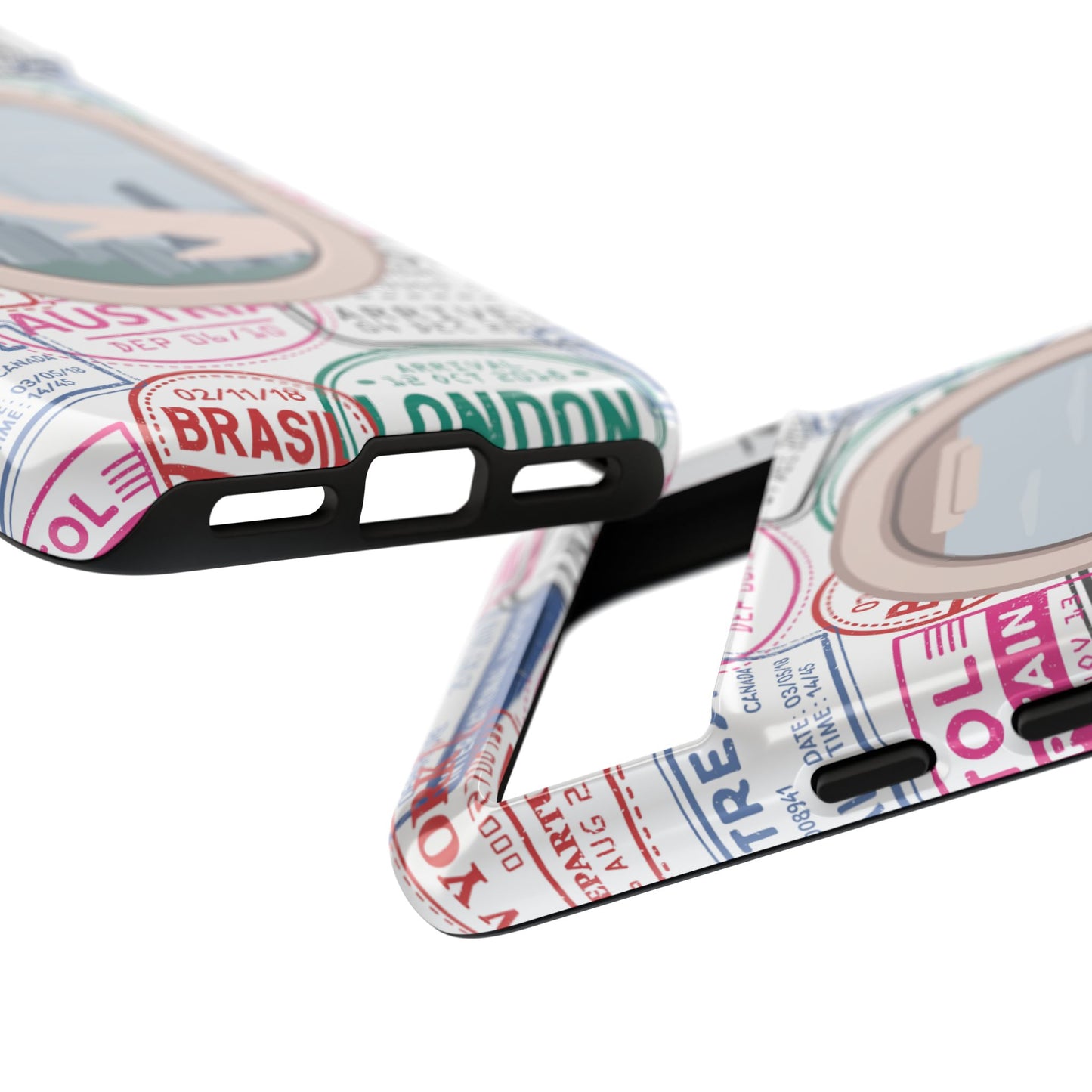 Travel-Themed Phone Case with Airplane Design
