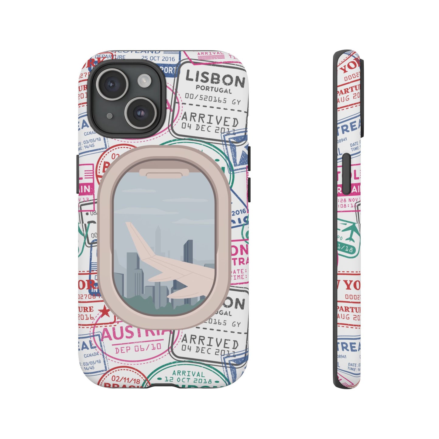 Travel-Themed Phone Case with Airplane Design