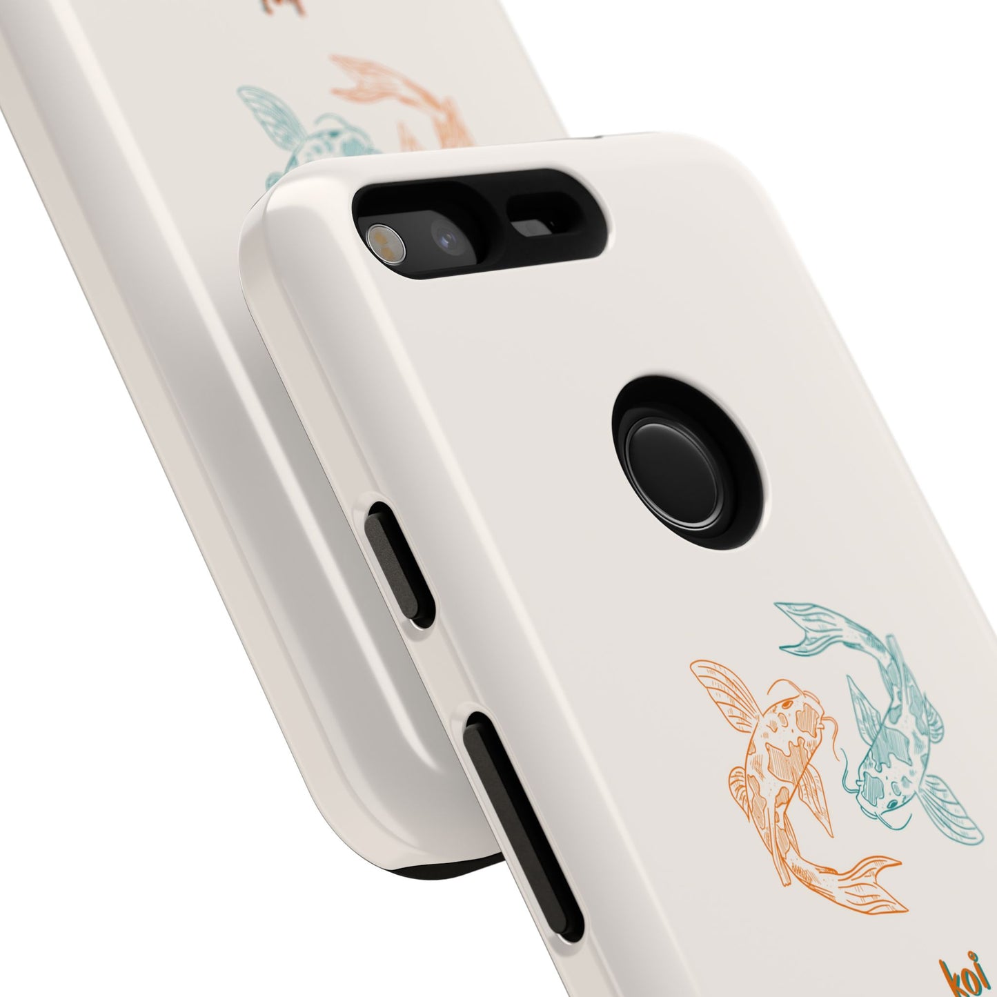 Koi Fish Tough Phone Case - Stylish & Durable Design for Aqua Lovers