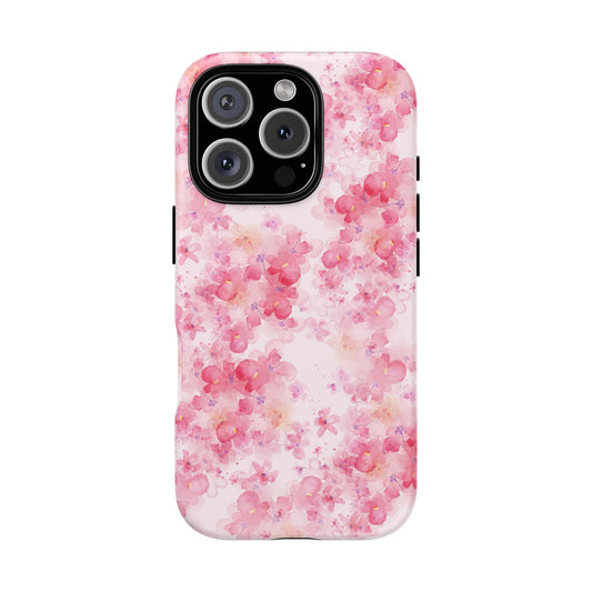 Floral Phone Case - Tough Cases with Pink Blossom Design