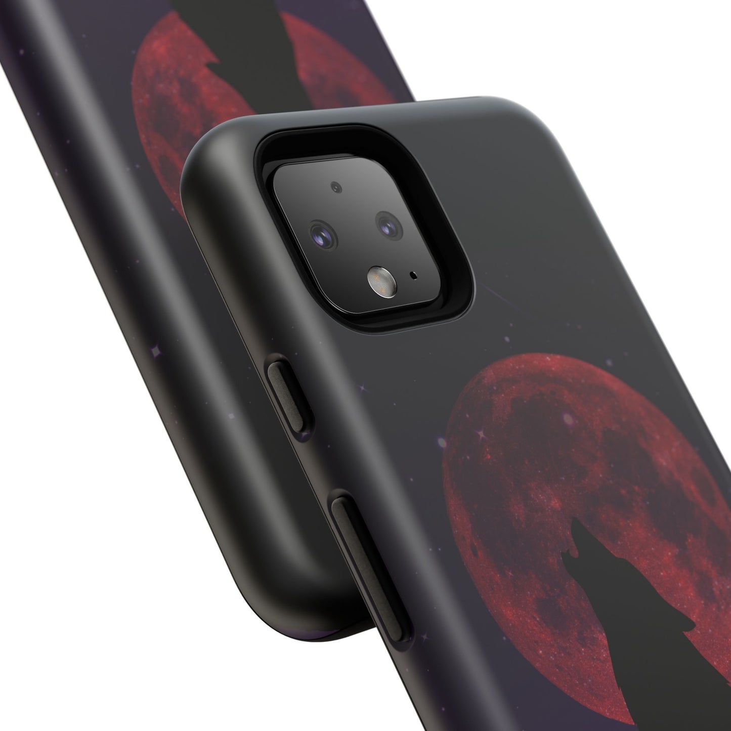 Wolf Howling at Blood Moon Phone Case - Tough & Stylish Protector