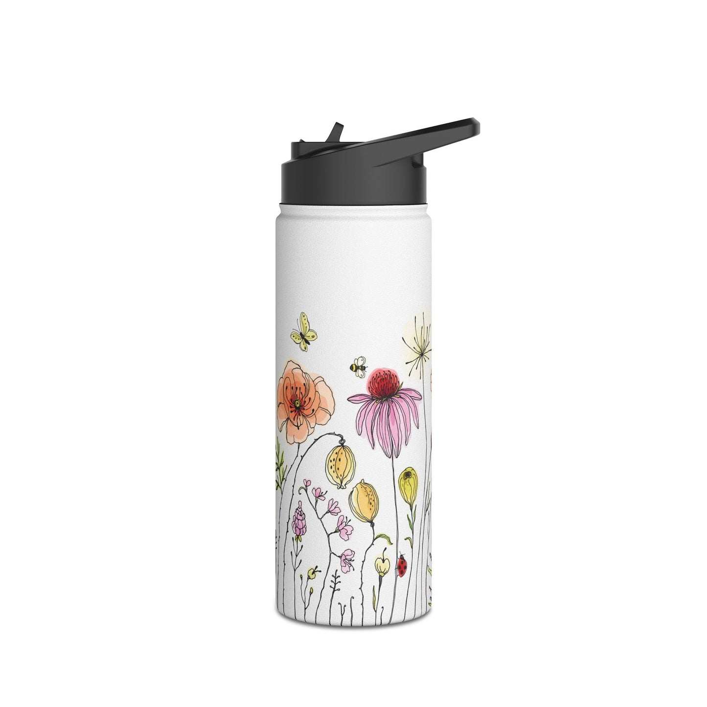Floral Stainless Steel Water Bottle - Eco-Friendly & Stylish Hydration