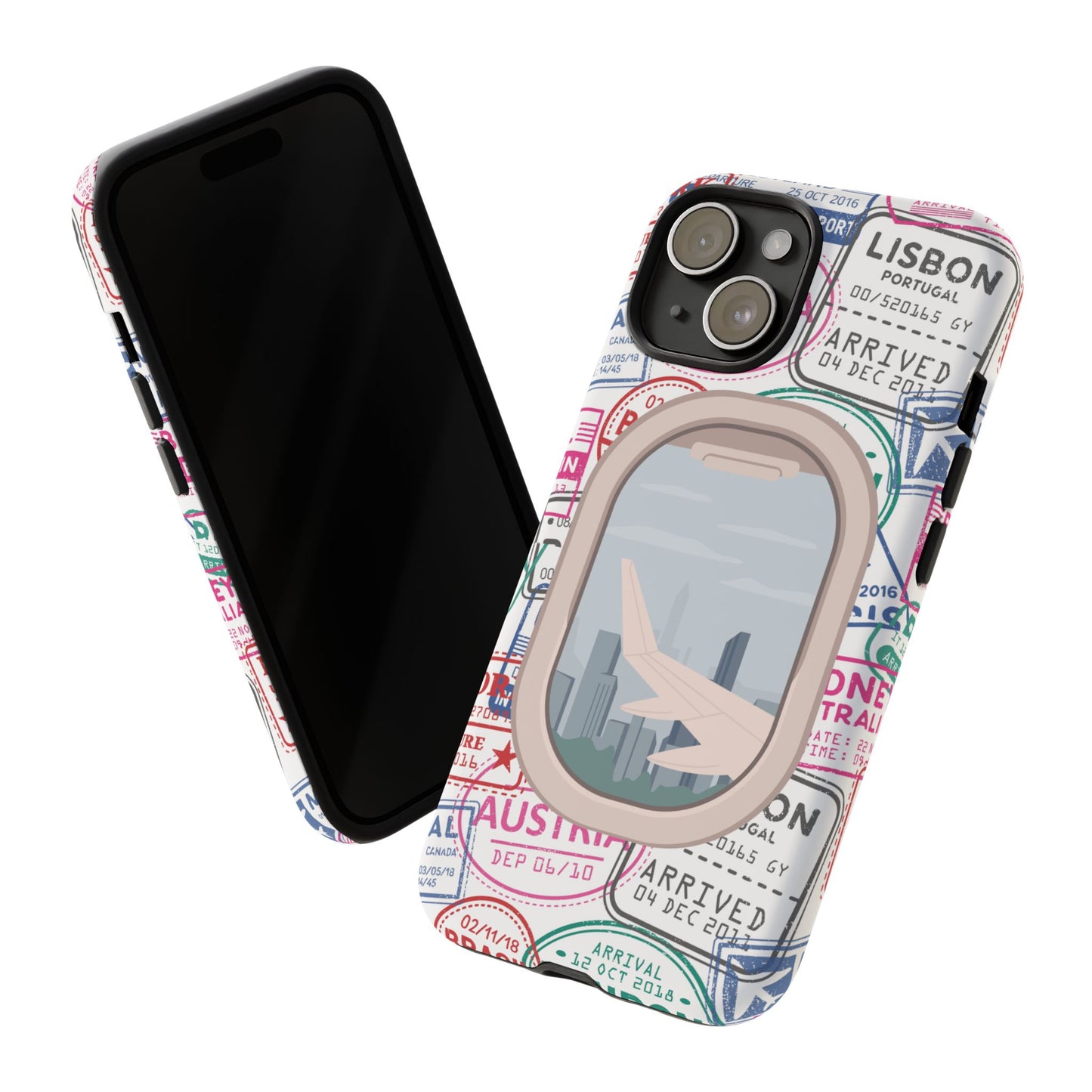 Travel-Themed Phone Case with Airplane Design