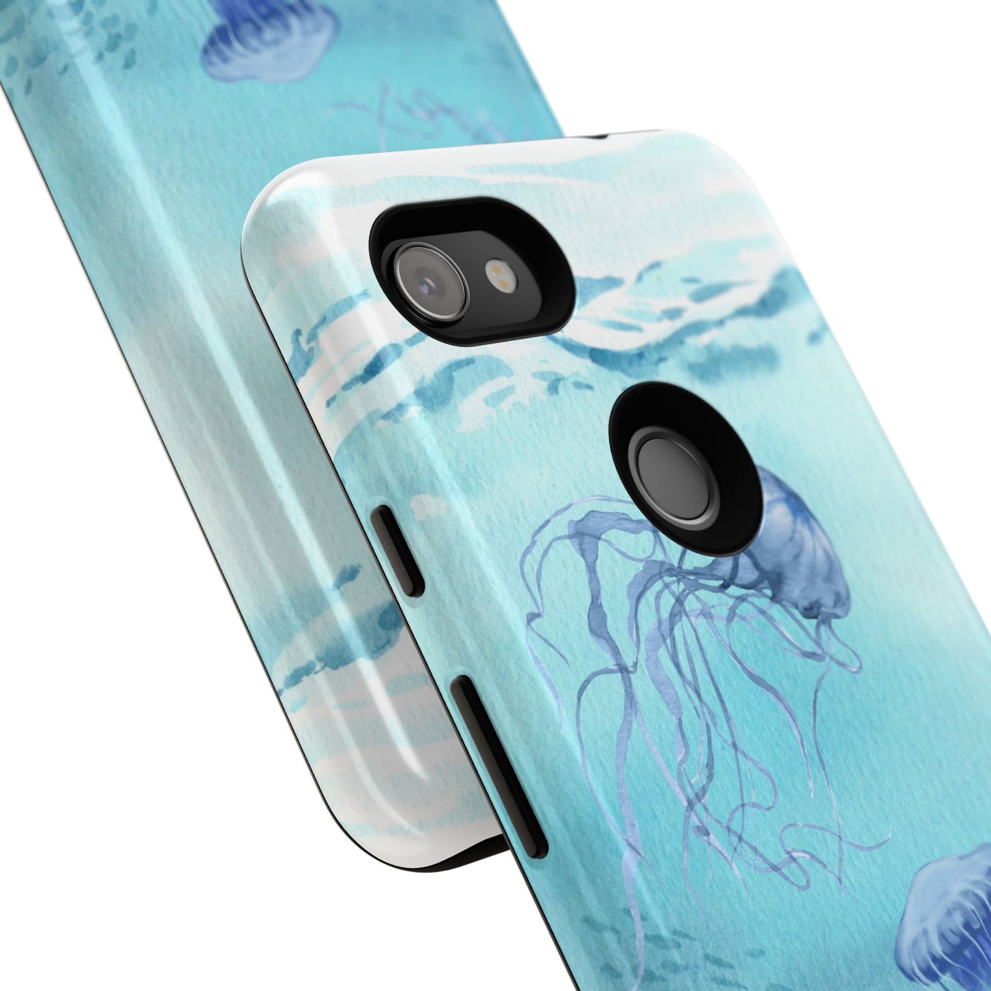 Ocean-Inspired Tough Phone Case with Jellyfish Design