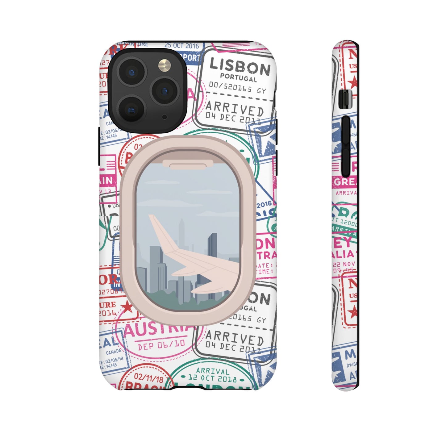 Travel-Themed Phone Case with Airplane Design