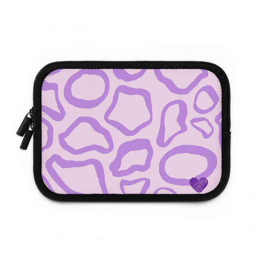 Purple Leopard Print Laptop Sleeve - Stylish Protective Case for Tech Lovers