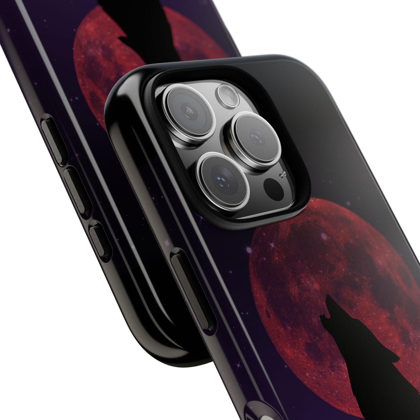 Wolf Howling at Blood Moon Phone Case - Tough & Stylish Protector