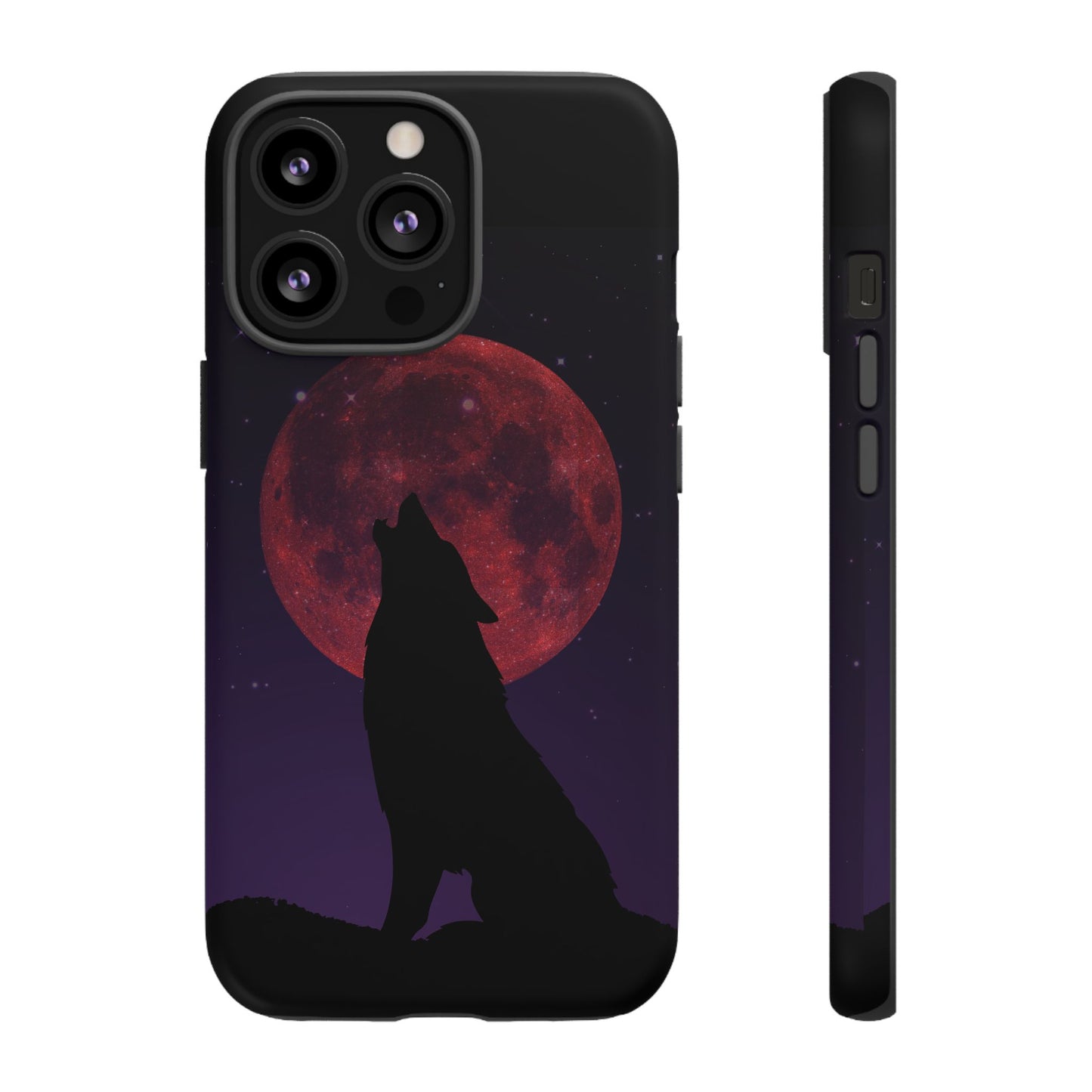 Wolf Howling at Blood Moon Phone Case - Tough & Stylish Protector