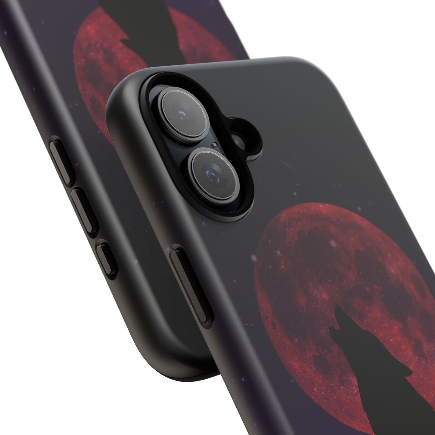 Wolf Howling at Blood Moon Phone Case - Tough & Stylish Protector