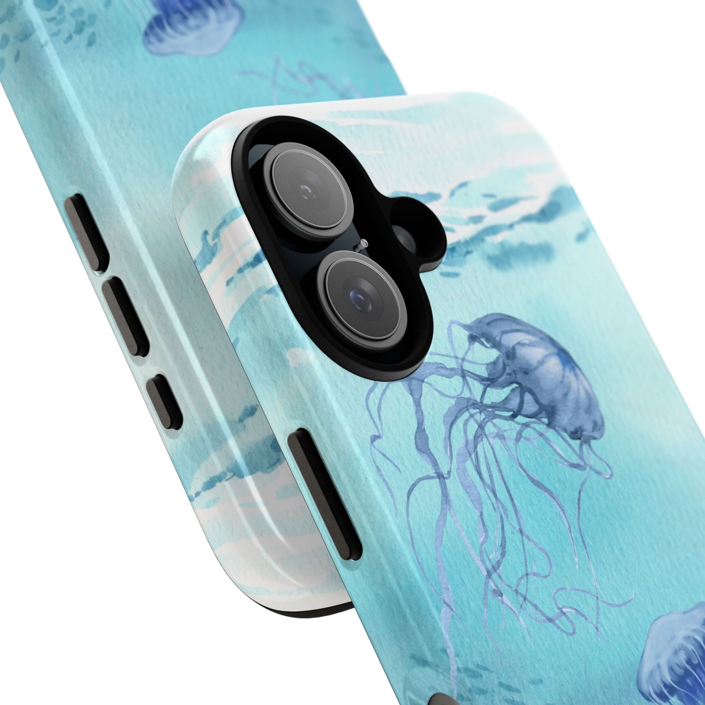 Ocean-Inspired Tough Phone Case with Jellyfish Design