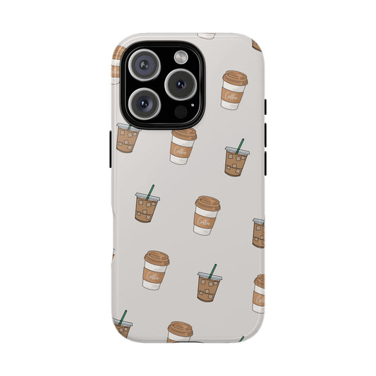 Coffee Lovers Tough Phone Case - Stylish & Durable Coffee Cup Design