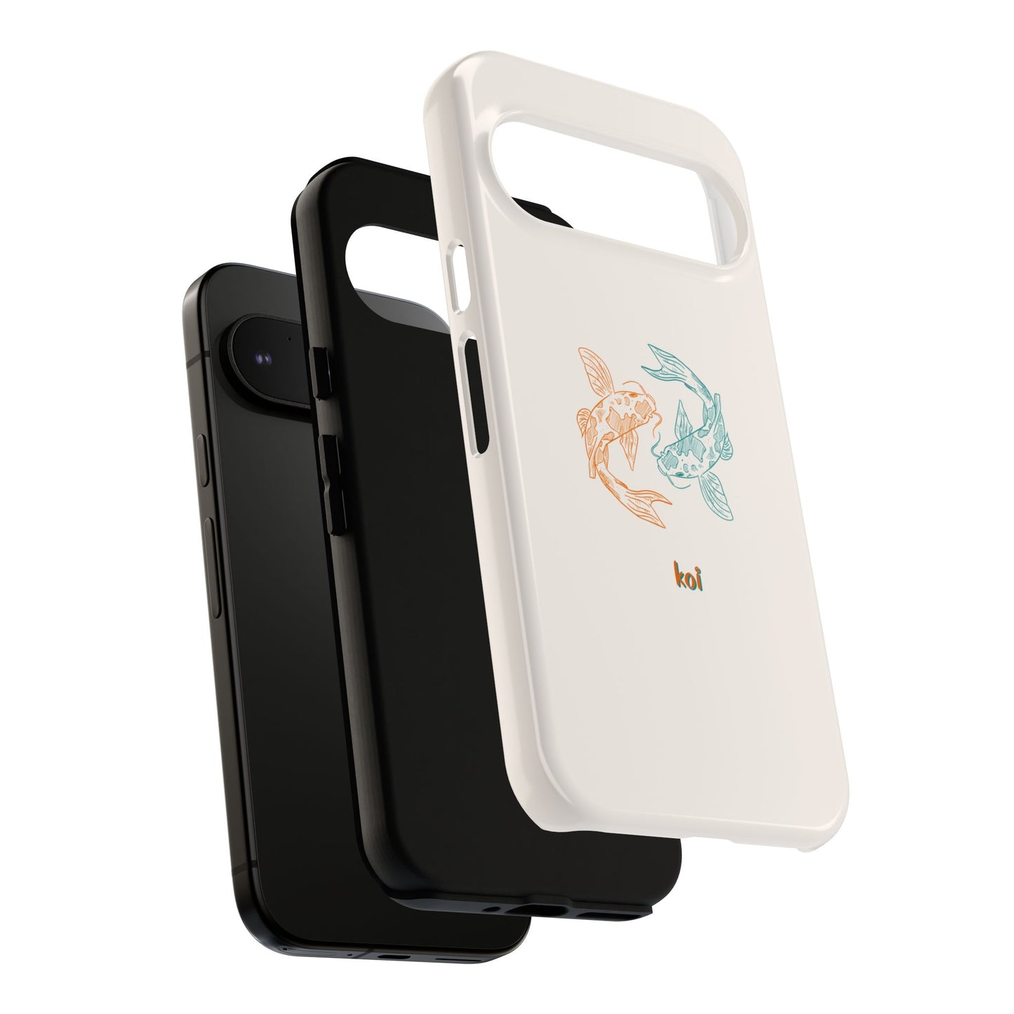 Koi Fish Tough Phone Case - Stylish & Durable Design for Aqua Lovers