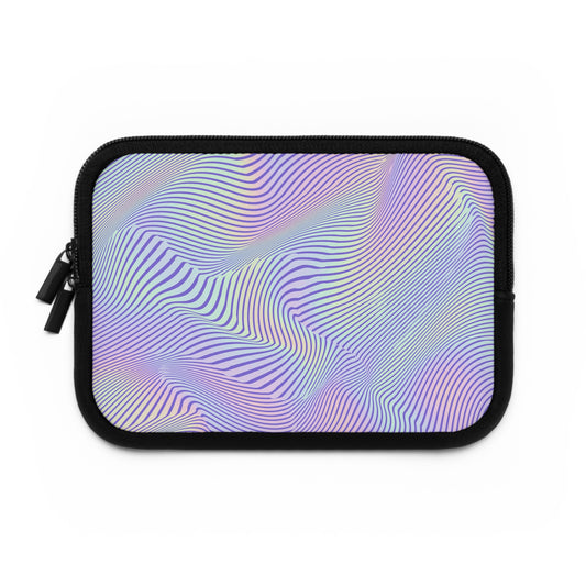 Abstract Waves Laptop Sleeve - Colorful Protective Case for Students & Professionals