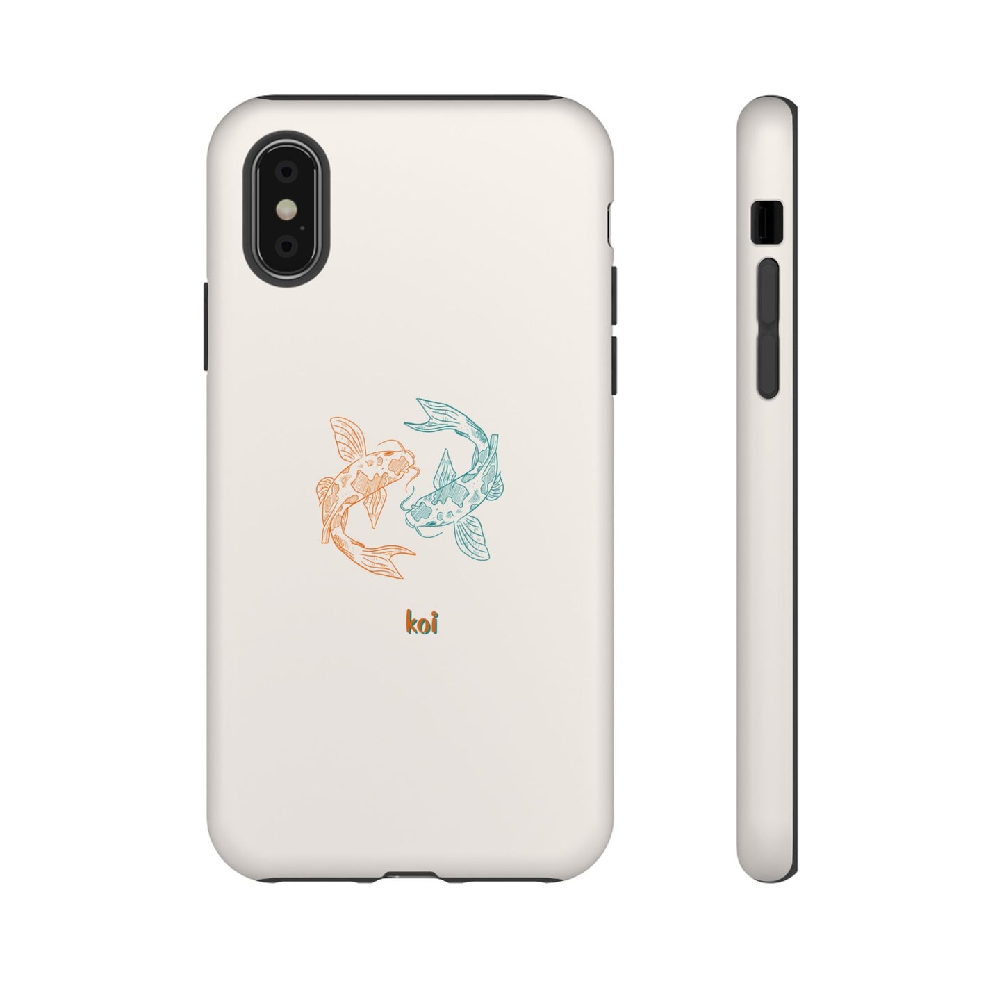Koi Fish Tough Phone Case - Stylish & Durable Design for Aqua Lovers