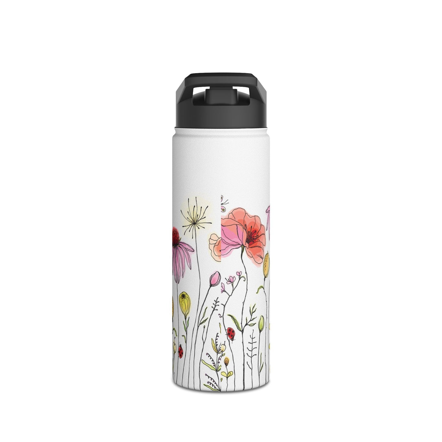 Floral Stainless Steel Water Bottle - Eco-Friendly & Stylish Hydration