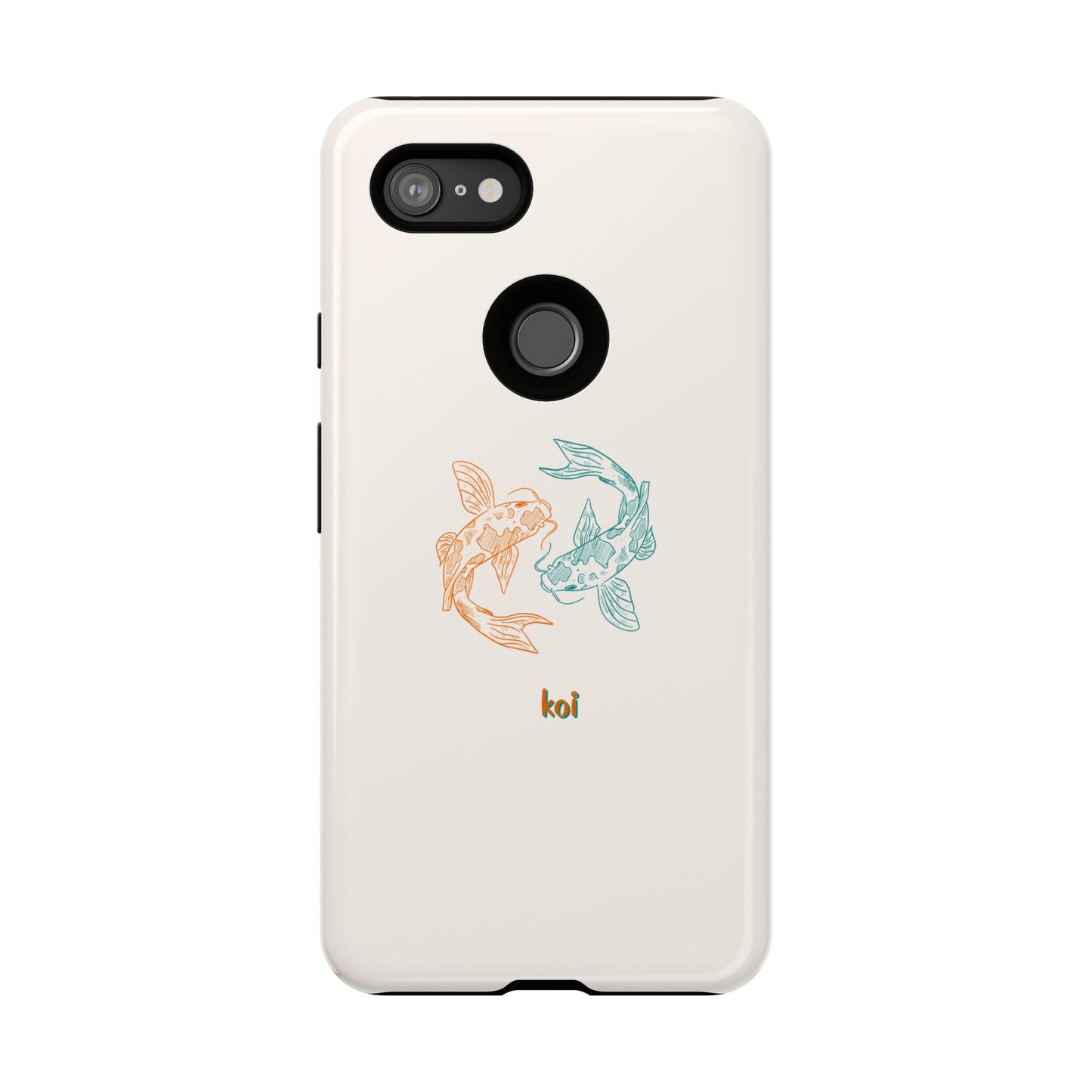Koi Fish Tough Phone Case - Stylish & Durable Design for Aqua Lovers