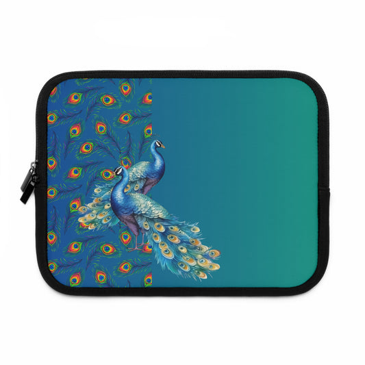 Colorful Peacock Laptop Sleeve - Stylish and Protective Case for Women