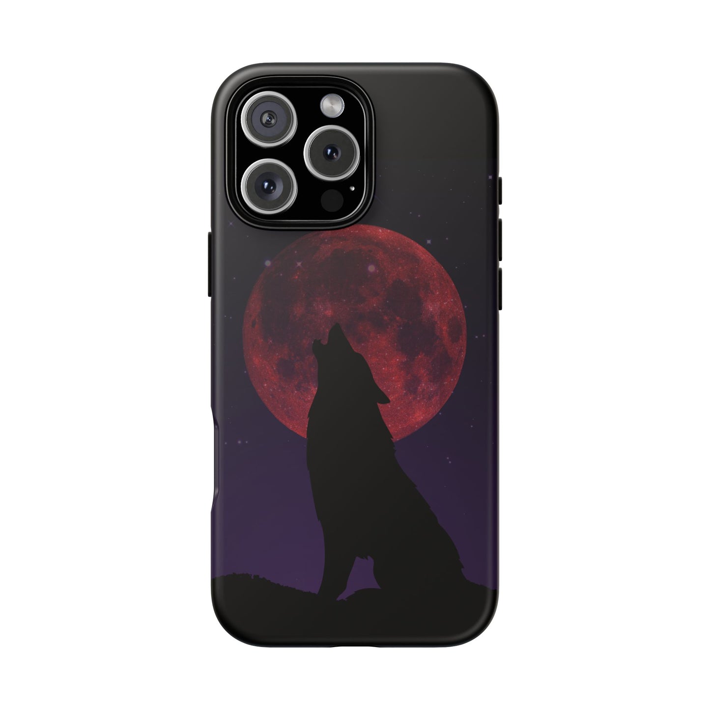 Wolf Howling at Blood Moon Phone Case - Tough & Stylish Protector
