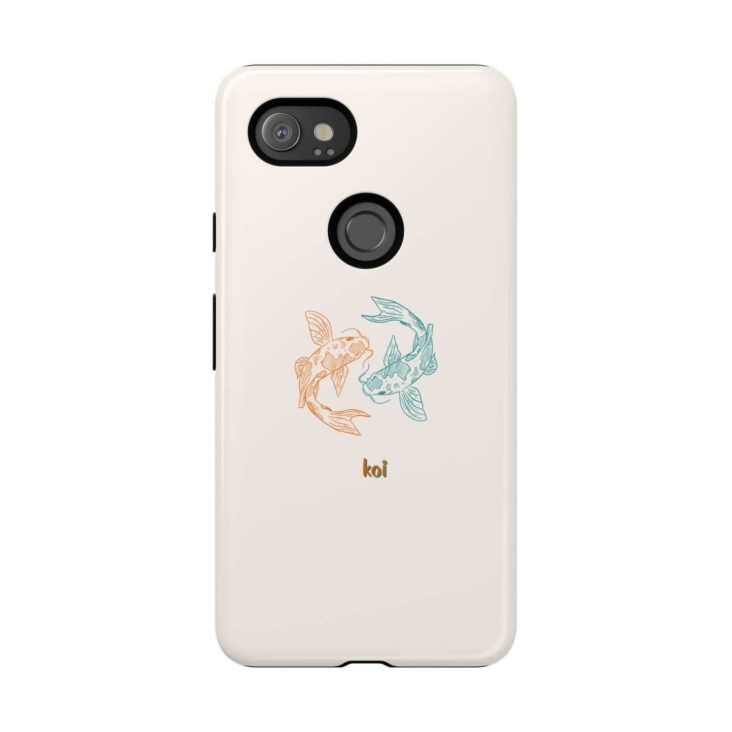 Koi Fish Tough Phone Case - Stylish & Durable Design for Aqua Lovers