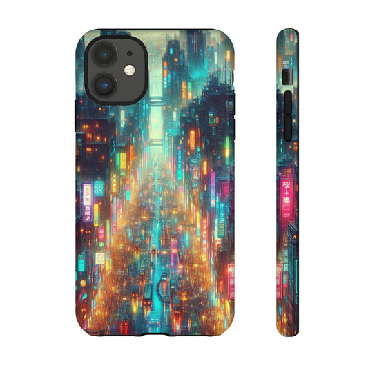 Colorful Streets, Buildings, and Cars Design Phone Case - Tough Case For Stylish Protection