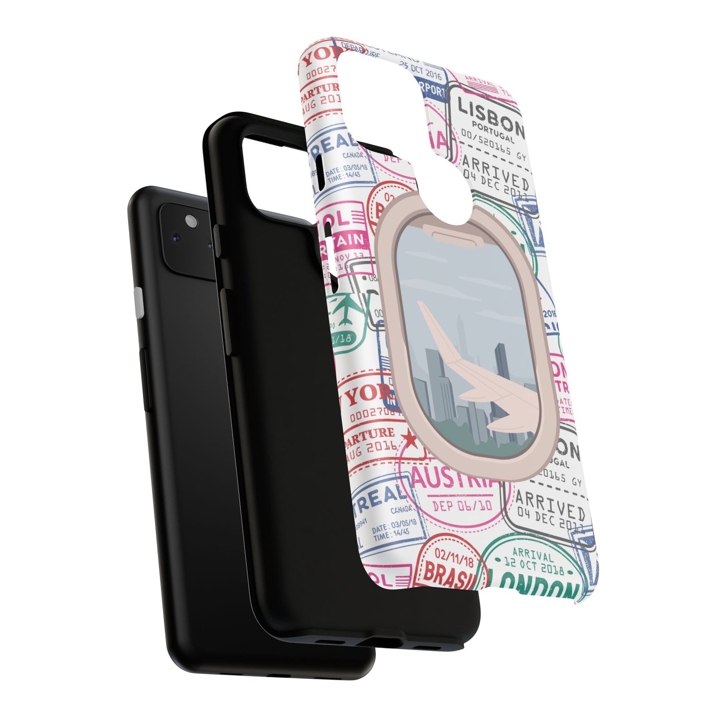 Travel-Themed Phone Case with Airplane Design