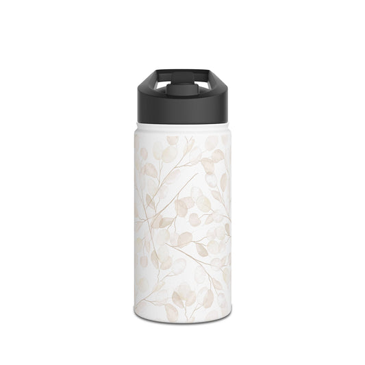 Elegant Floral Stainless Steel Water Bottle - Eco-Friendly Travel Flask