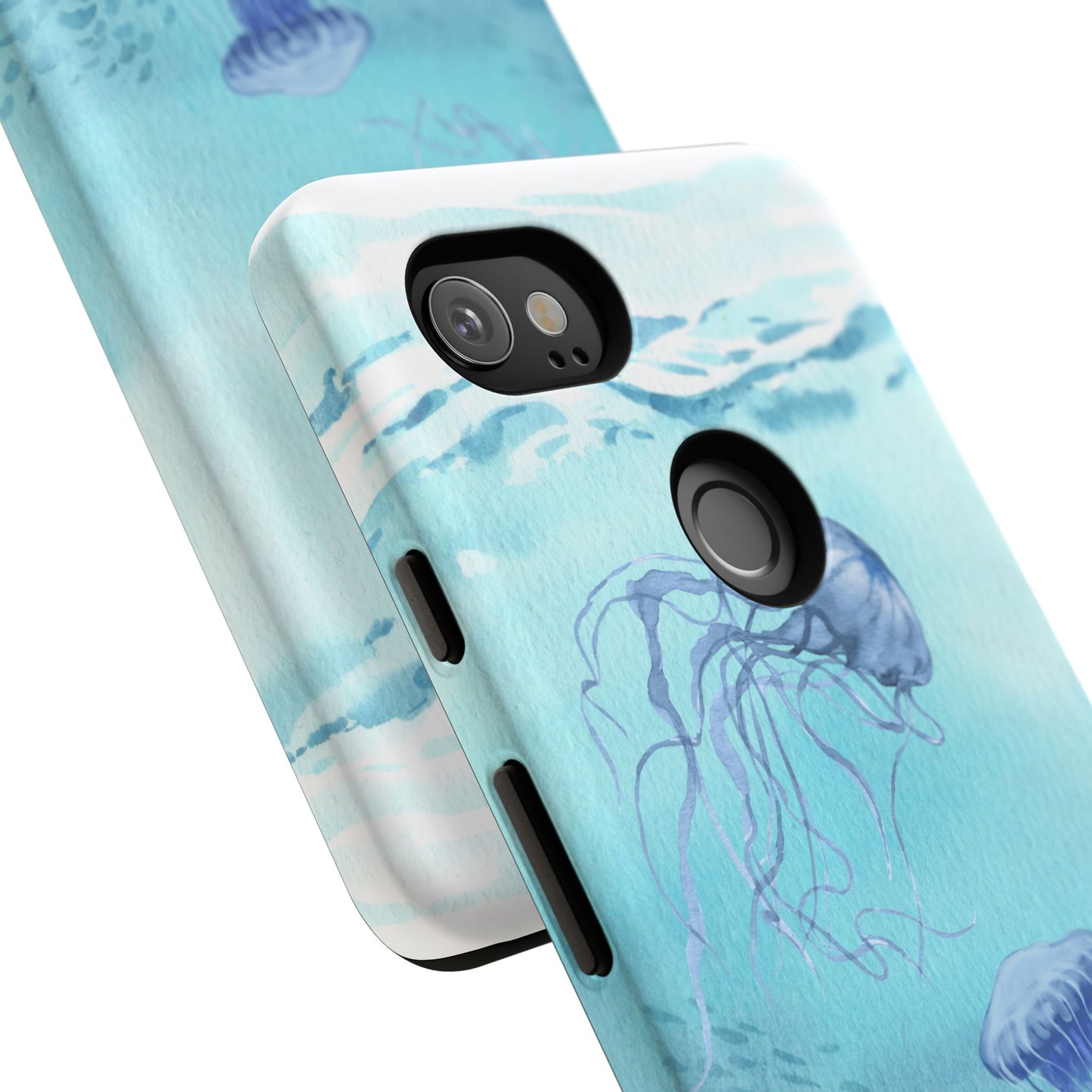 Ocean-Inspired Tough Phone Case with Jellyfish Design