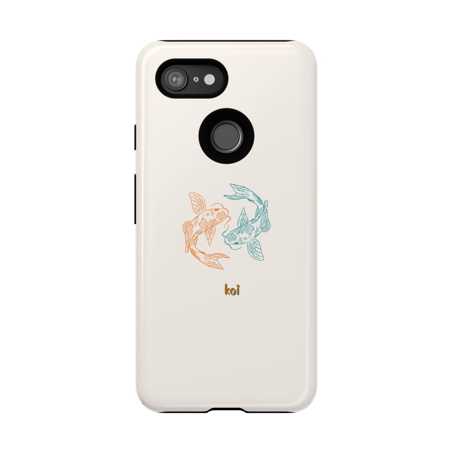 Koi Fish Tough Phone Case - Stylish & Durable Design for Aqua Lovers