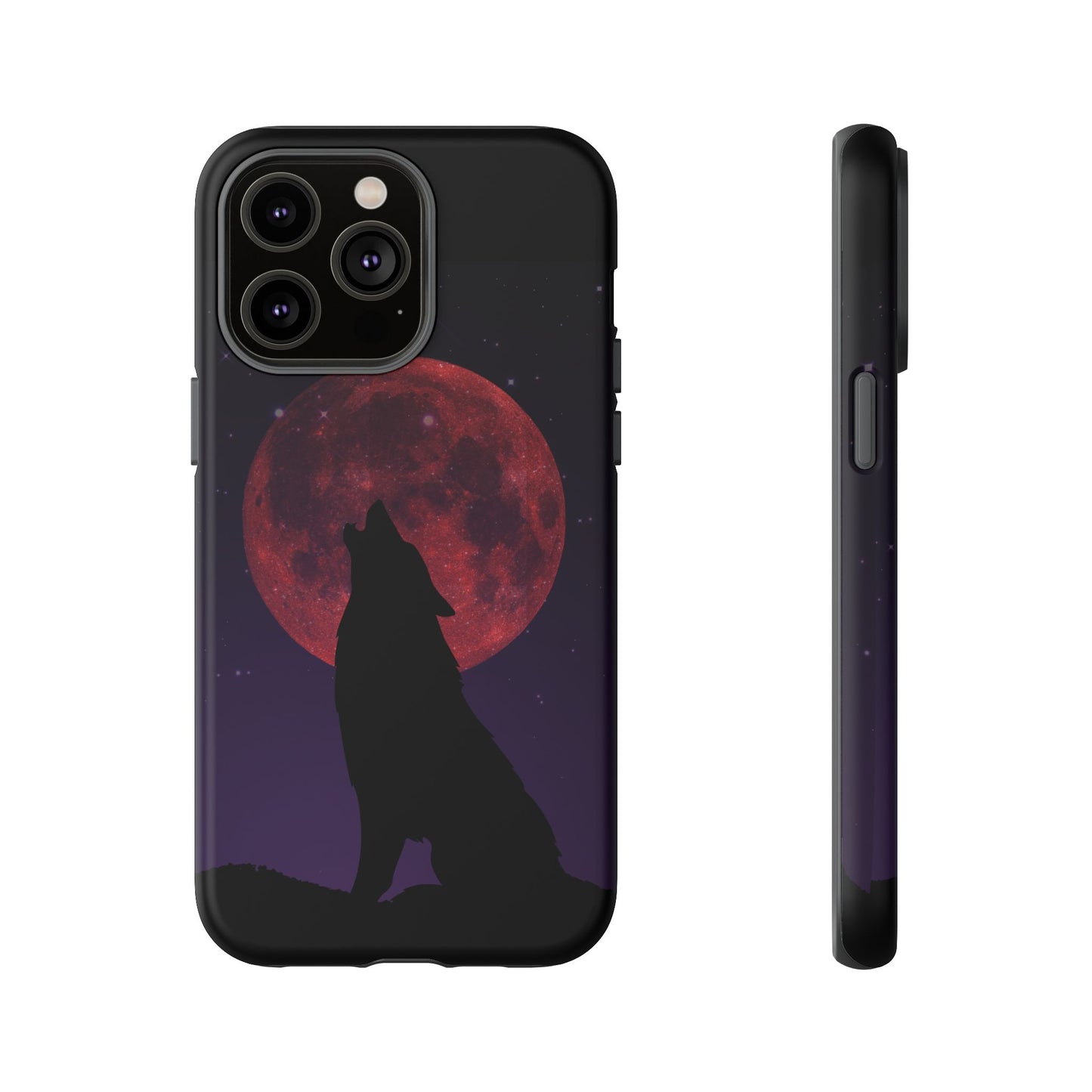 Wolf Howling at Blood Moon Phone Case - Tough & Stylish Protector