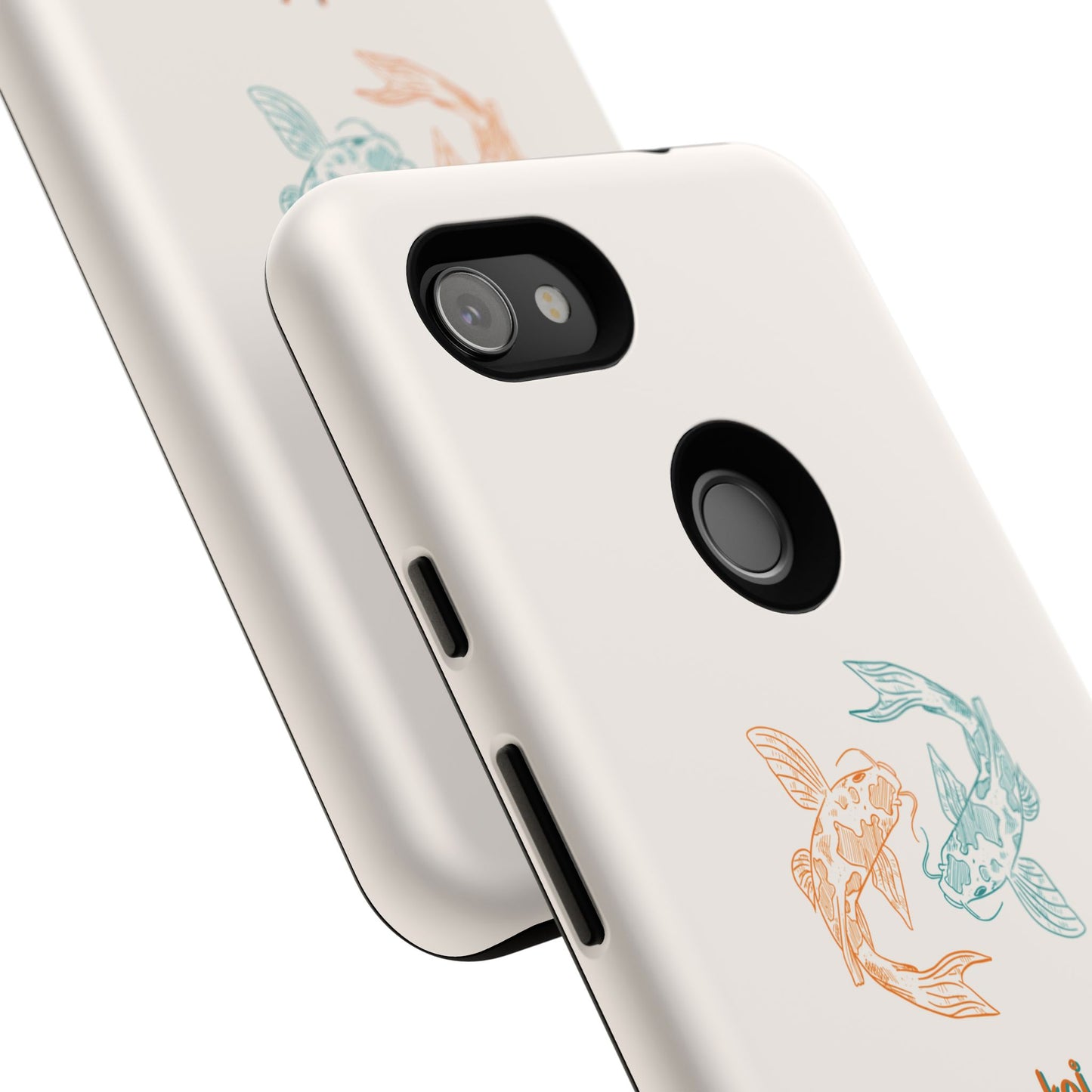 Koi Fish Tough Phone Case - Stylish & Durable Design for Aqua Lovers