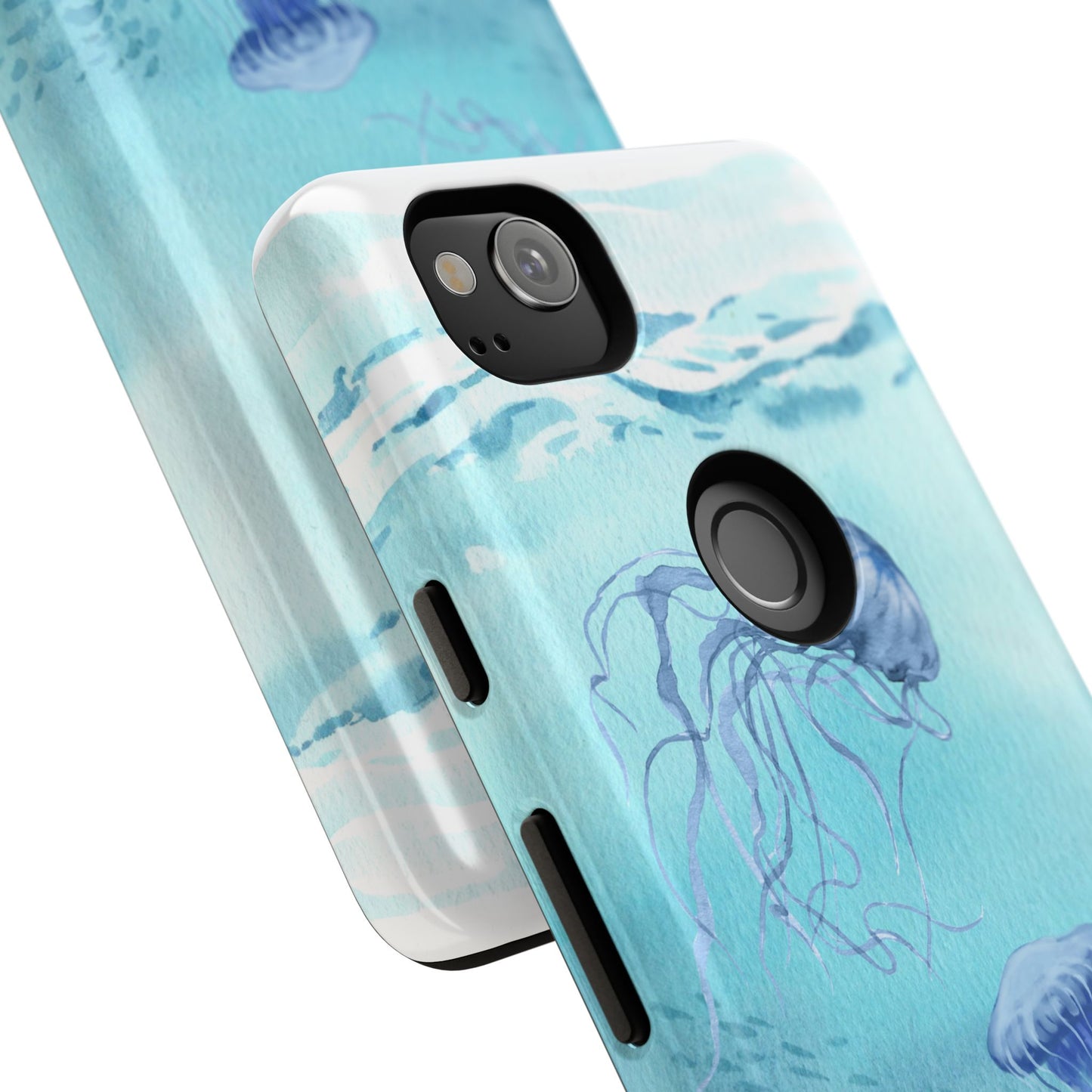Ocean-Inspired Tough Phone Case with Jellyfish Design