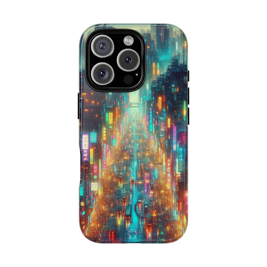 Colorful Streets, Buildings, and Cars Design Phone Case - Tough Case For Stylish Protection