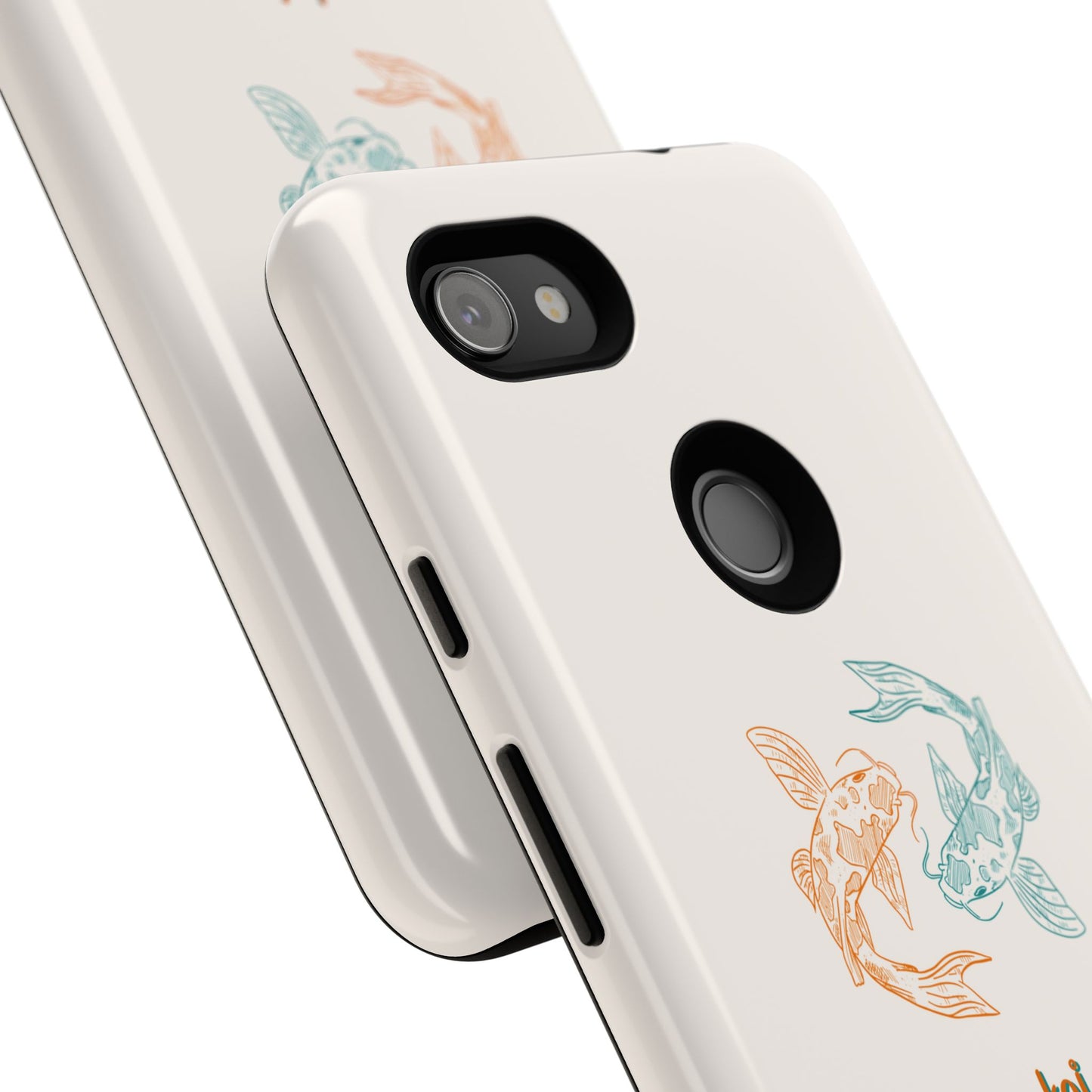 Koi Fish Tough Phone Case - Stylish & Durable Design for Aqua Lovers