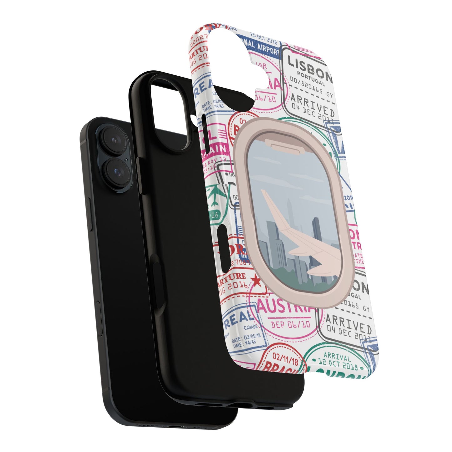 Travel-Themed Phone Case with Airplane Design