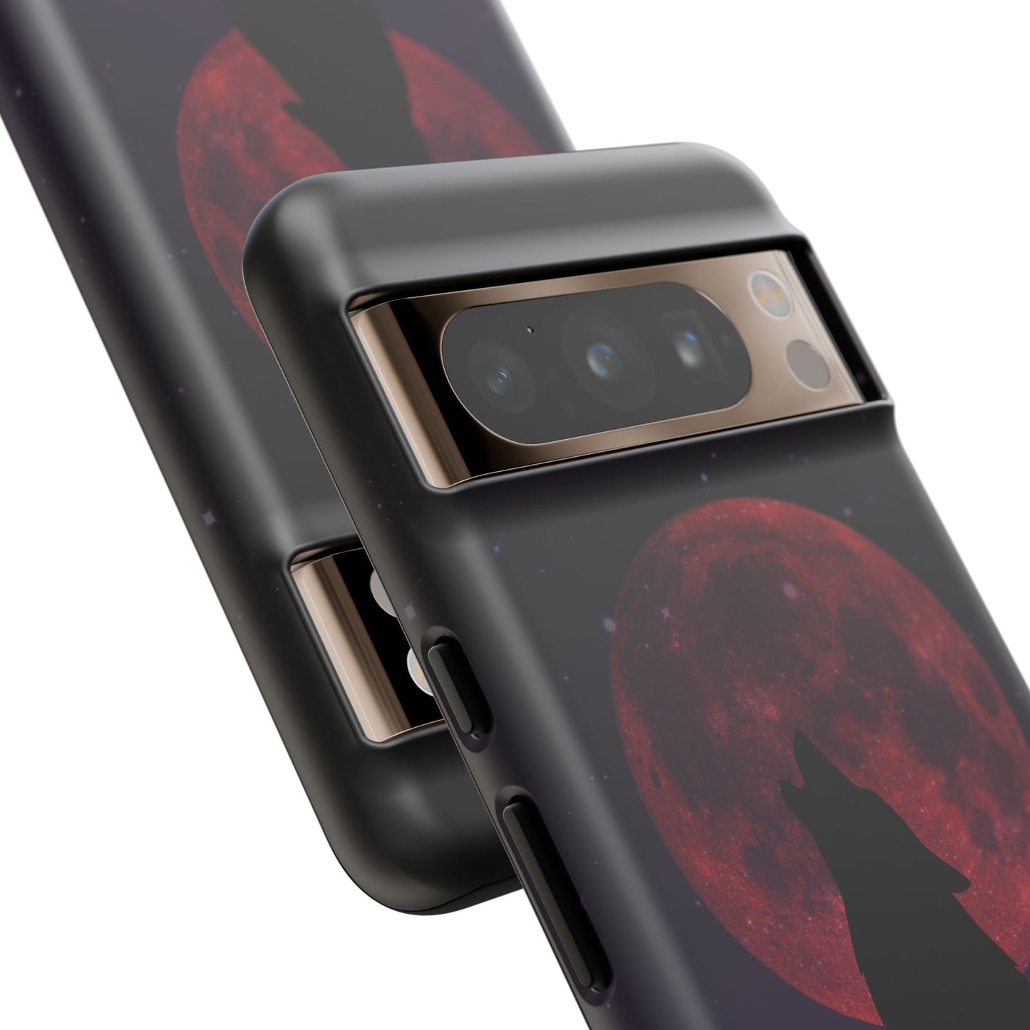 Wolf Howling at Blood Moon Phone Case - Tough & Stylish Protector