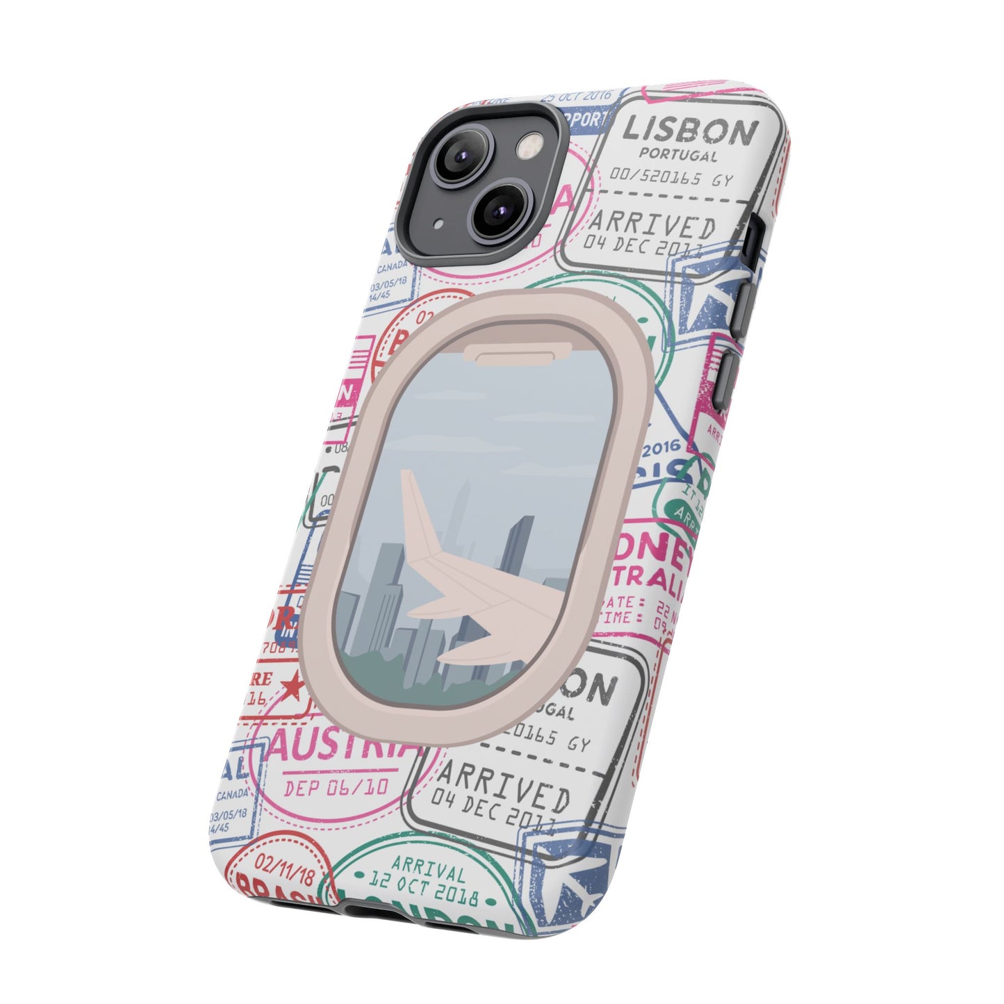 Travel-Themed Phone Case with Airplane Design