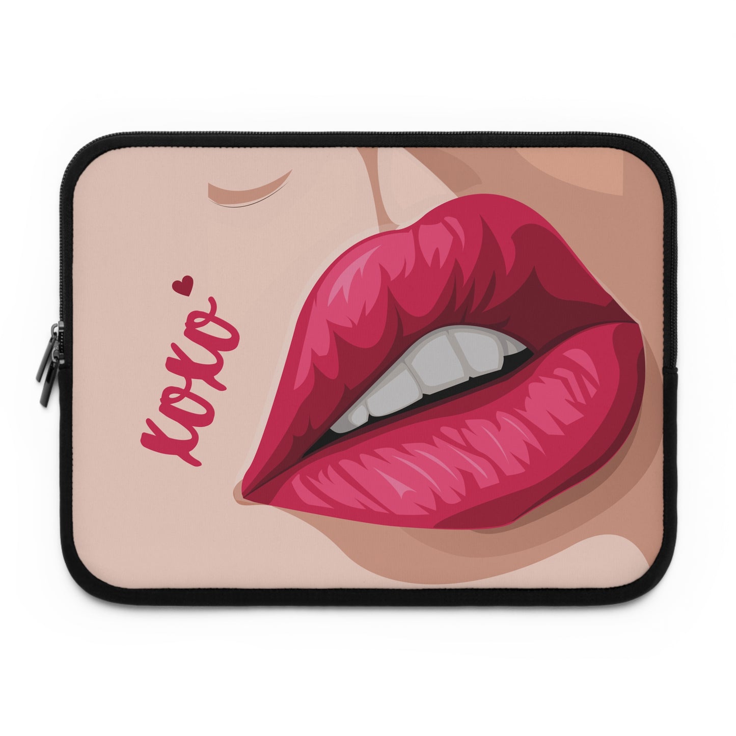 XOXO Lip Print Laptop Sleeve | Stylish & Protective Case for Tech Lovers