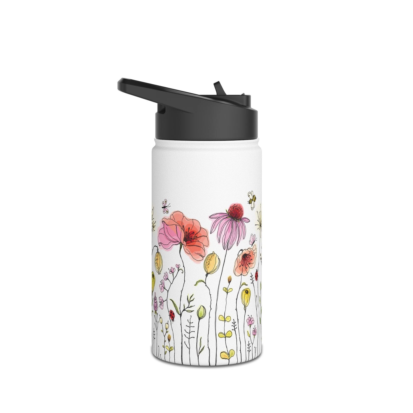 Floral Stainless Steel Water Bottle - Eco-Friendly & Stylish Hydration