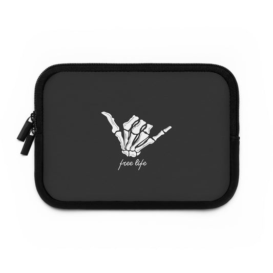 Free Life Skeleton Hand Laptop Sleeve - Stylish Tech Accessory for Creative Souls