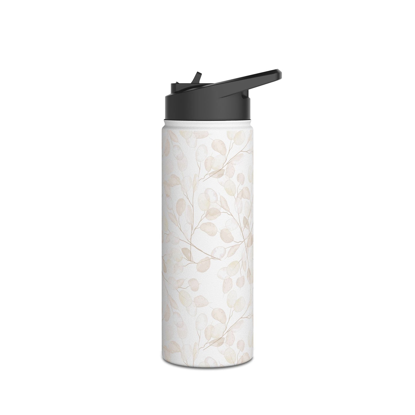 Elegant Floral Stainless Steel Water Bottle - Eco-Friendly Travel Flask