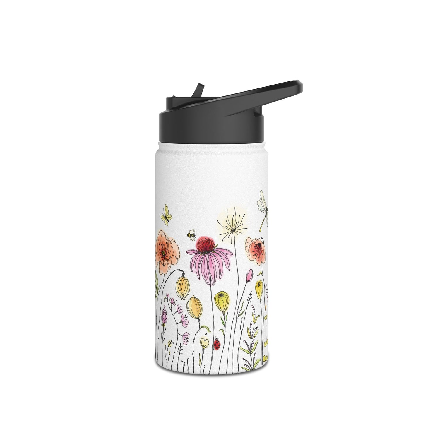 Floral Stainless Steel Water Bottle - Eco-Friendly & Stylish Hydration