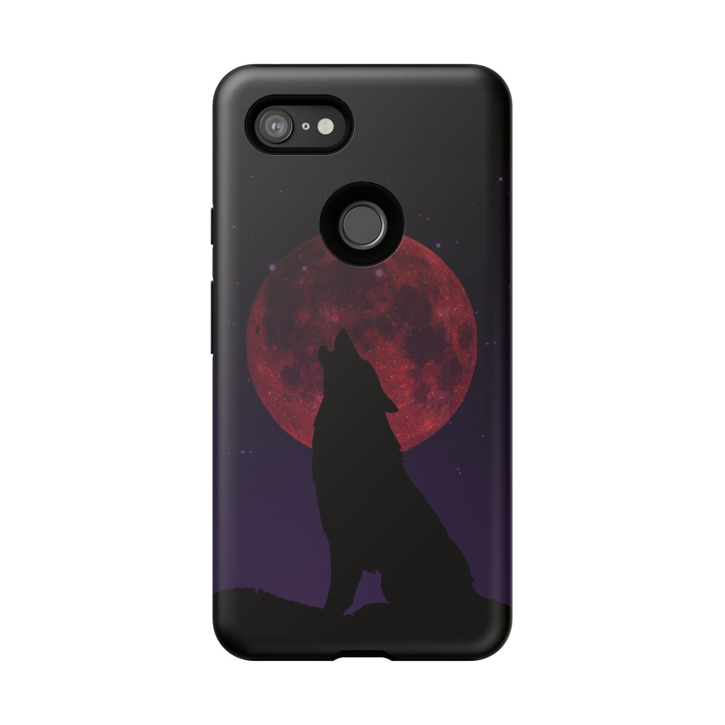 Wolf Howling at Blood Moon Phone Case - Tough & Stylish Protector